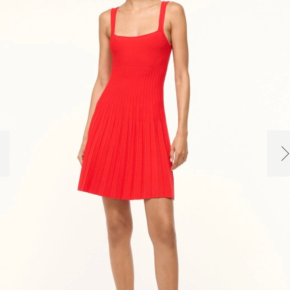 STAUD Mini Ellison Red Dress